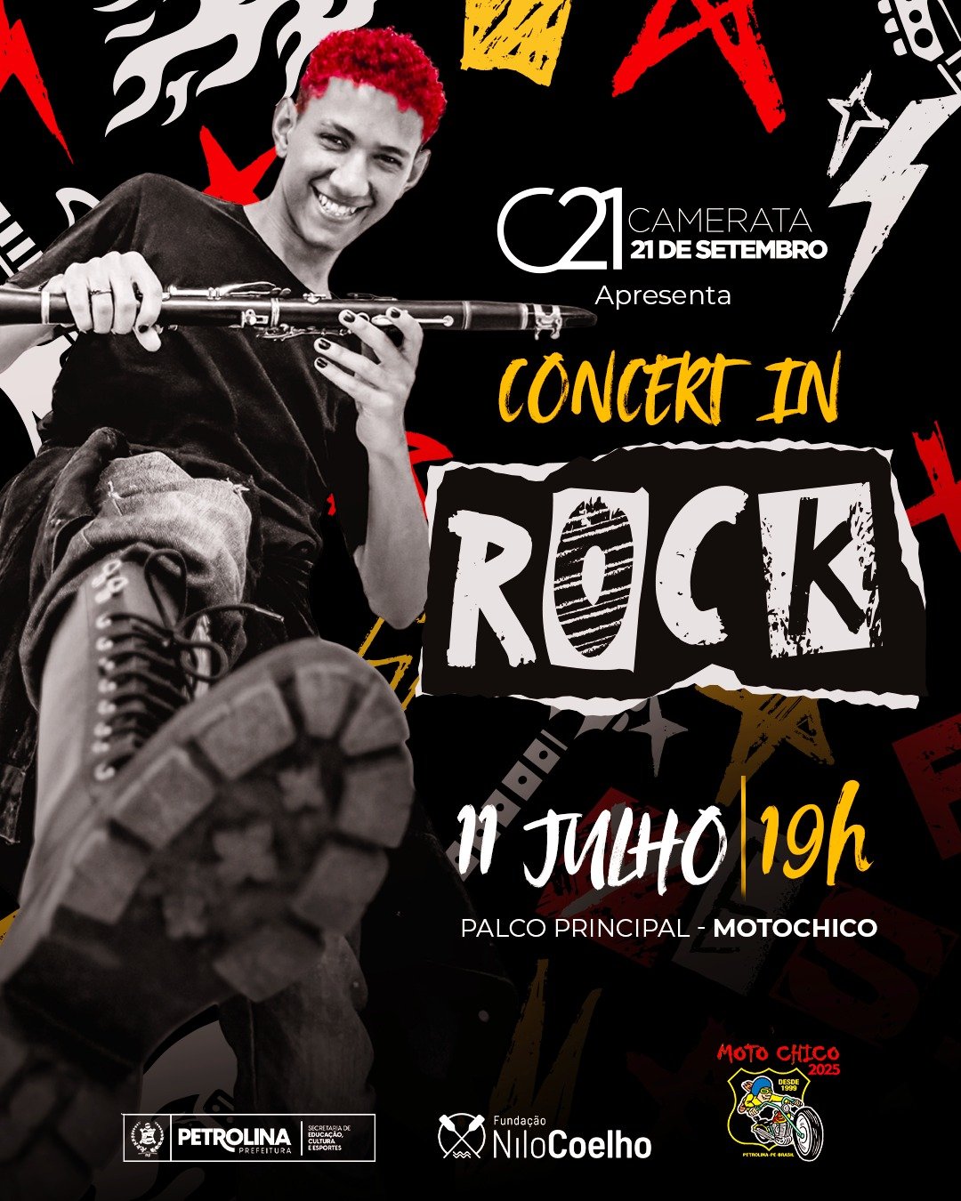Leia mais sobre o artigo Camerata 21 de Setembro vai abrir segunda noite de Rock com show eletrizante no Moto Chico, em Petrolina