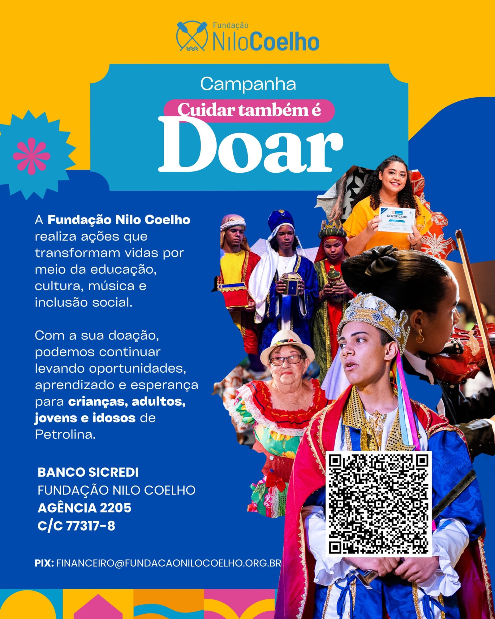 Leia mais sobre o artigo “Cuidar também é doar” : Fundação Nilo Coelho lança campanha de fim de ano que reforça o valor do cuidado e da solidariedade